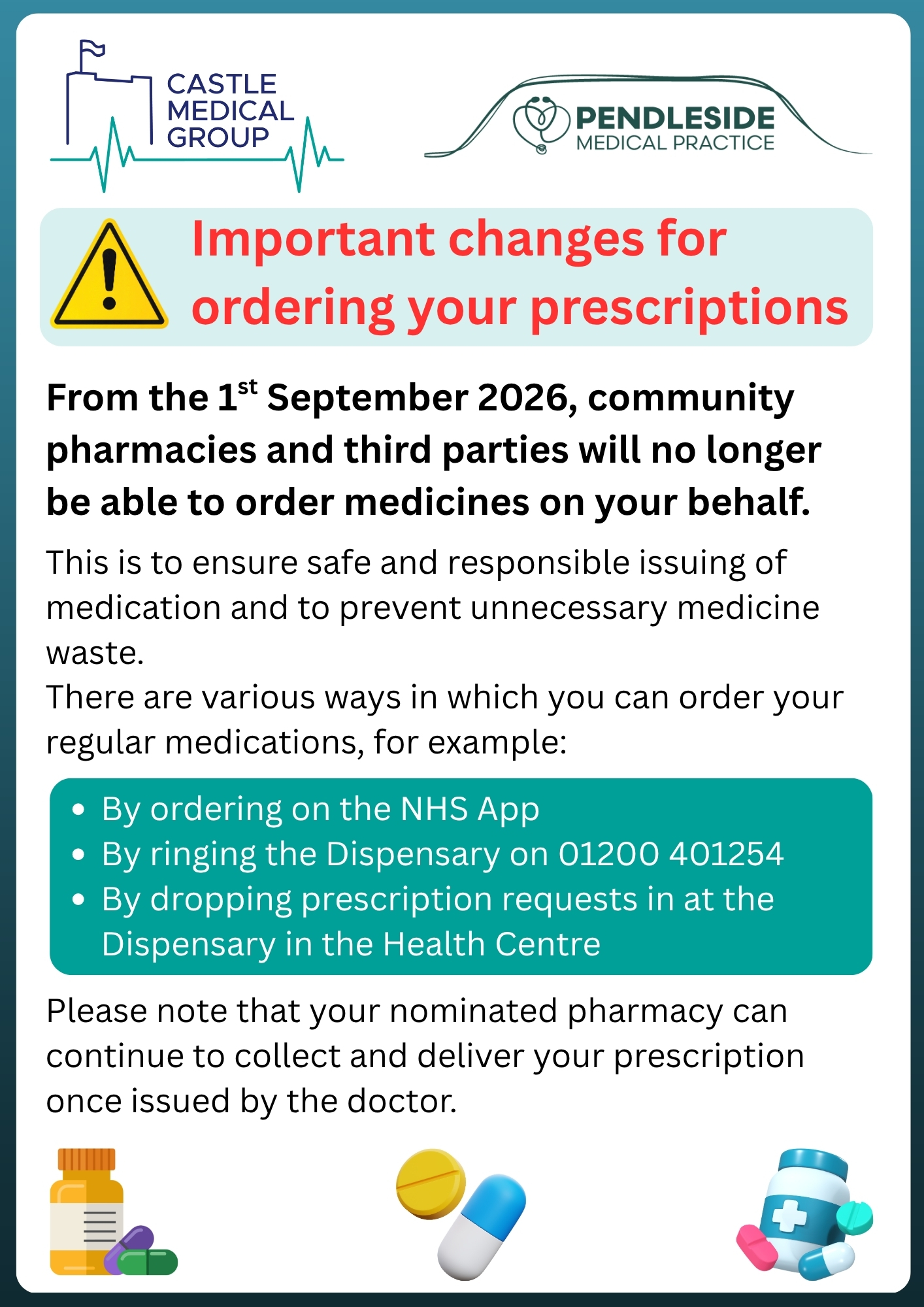 Important changes for ordering your prescriptions
